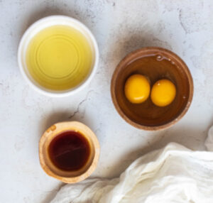 eggs, vanilla extract, avocado oil